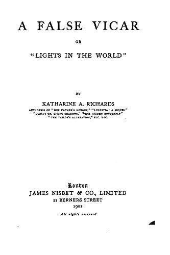 A False Vicar, Or, Lights in the World
