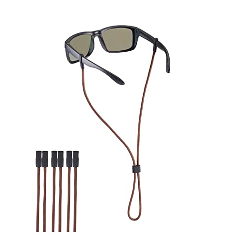 Sunglass Strap, Eyeglasses String Holder Straps Cord, 3pcs Premium Eyeglass Chains, Leash Eyewear Retainer and Glasses Strap for Men Women kids - Sunglasses Lanyard Rope Neck Retainer(3pcs Brown)