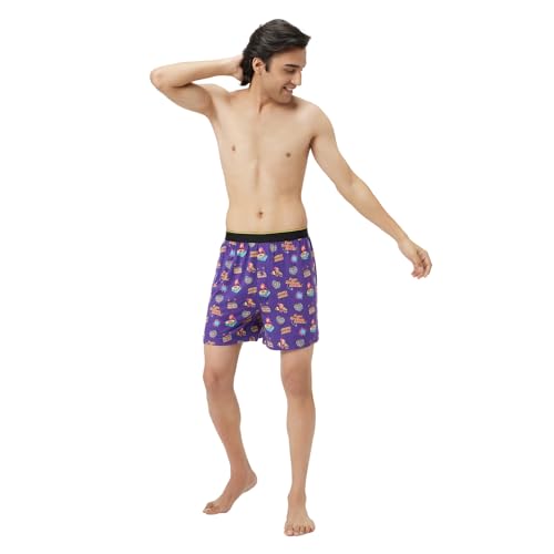 Image of Bummer Micro Modal Boxer Shorts for Men - Ultra Soft & Breathable, 3 Times Softer Than Cotton, Anti-Bacterial, Stretchable for Ultimate Comfort & Style, Pack of 1 (A Shark Tank Product)