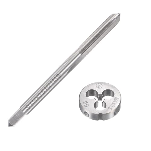 MACHSWON M4 x 0.5mm Metric Tap and Die Set - Machine Thread Screw Tap with Round Threading Die Kit for Thread Repair