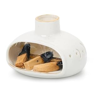 ZenBless 3 in 1 Incense Holder for Palo Santo Sticks Sage Bundles Cone Incense, Handcrafted Ceramic Incense Burner Holder Ash Catcher with Chimney, Smudge Bowl for Yoga Meditation Room Home Decor ZenBless 3 in 1 Incense Holder for Palo Santo Sticks Sage Bundles Cone Incense Handcrafted Ceramic Incense Burner Holder Ash Catcher with Chimney Smudge Bowl for Yoga Meditation Room Home Decor