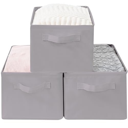 Panier de rangement avec cadre en métal et poignées, finitions soignées en tissu durable