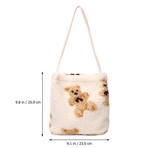 Amosfun 1 Unidade Bolsa Mensageiro de Pelúcia Adorável Bolsa Crossbody Bolsa Feminina Bolsa de Ombro