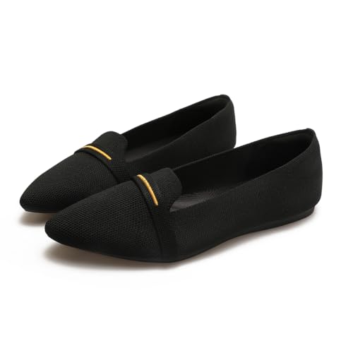 Bealin Womens Flats Dressy Pointed Toe Knit Ballet Shoes Confortable Women Soft Flats Shoes Slip On Loafer Shoes2