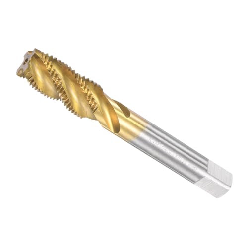 CoCud Taraud à Filetage en Spirale, Taille de Filetage M14 x 1.5, 4 Cannelures, Outil de Taraudage en Acier Rapide - (Pour traitements des Trous et Matériaux Collants)
