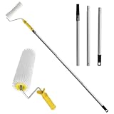 Rodison Entlüftungsroller Stachelwalze, 23cm Entlüftungswalze mit 3 Aluminium-Verbindungsstange von 34 bis 141 cm, Stachelwalze Ausgleichsmasse zur Entlüftung von Bodenbeschichtungen