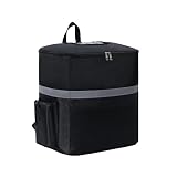 n/a 35L extra großer thermischer Lebensmittelbeutel Kühler Kühlschrank for Mitnehmen Box Frisch halten Lieferung Rucksack isoliert isoliert (Color : Black, Size : 40 * 35 * 25cm)