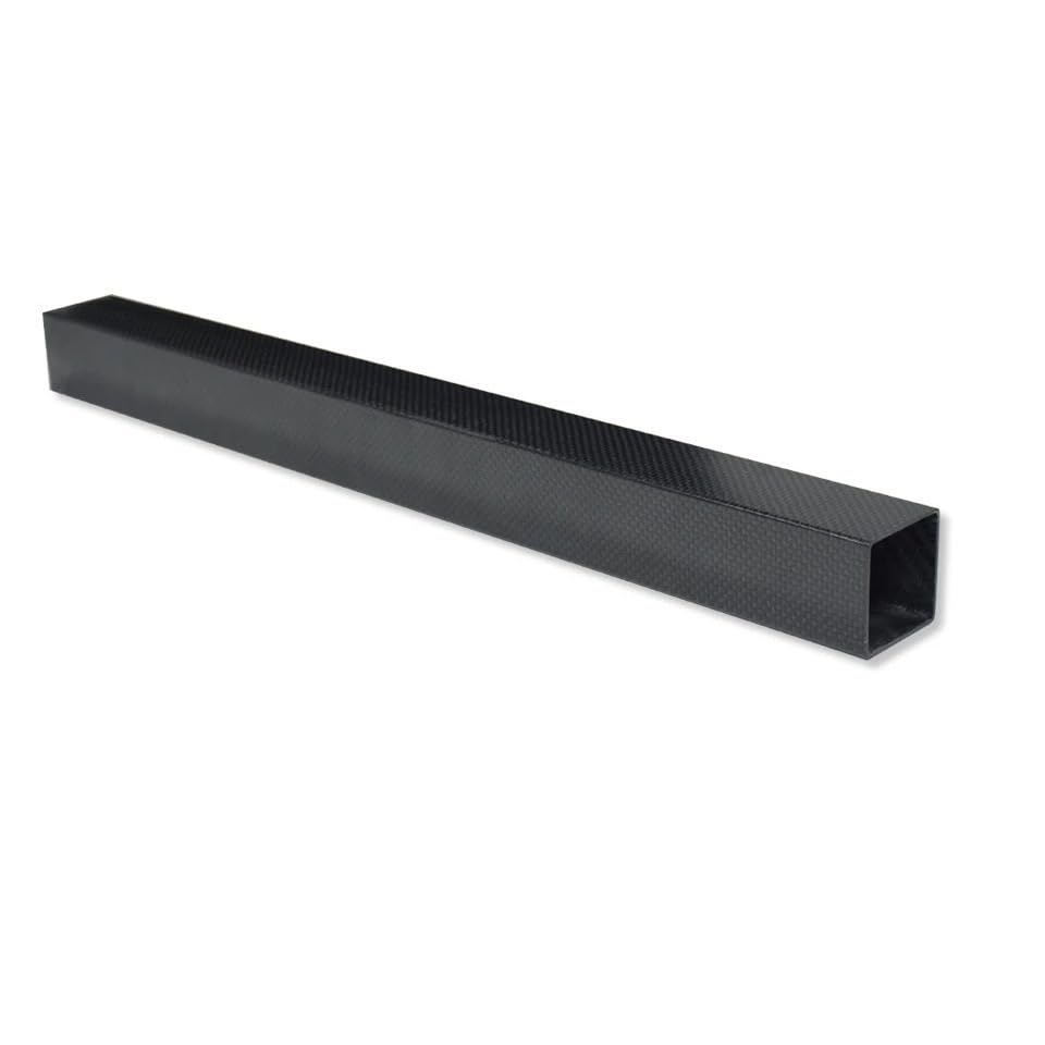 Tube carré en fibre de carbone 3K mat uni 20x20x18mm long 600mm