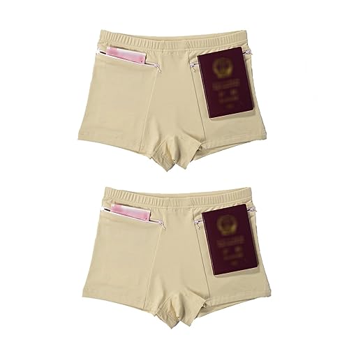Culotte cachette femme anti-pickpocket avec ceinture élastique et coton respirant