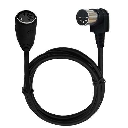 Traovien DIN 5 Pin Cable, 90 Degree Male to Female Audio Adapter
