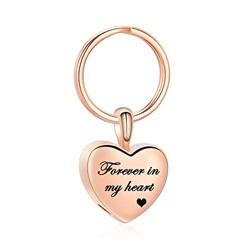 Yinplsmemory Cremation Heart Urn Keychain for Ashes for Women Forever