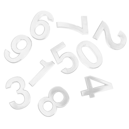OUNONA 10個 立体電着自己粘着数字ドア番号ステッカー 郵便受け用ハウスナンバー 防錆耐変形 ホテル オフィス 住宅用