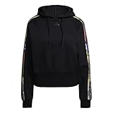 adidas Womens Hooded Sweat W AOP Hd, Black/Multicolor/Purple Met., HI0028, S