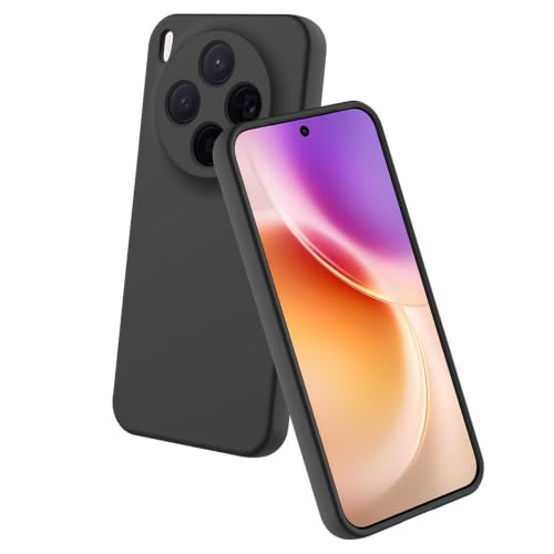 Image of Back Cover for Vivo X300 5G | Full Camera Protection | Premium Liquid Silicon Case | Flexible Bumper Case for Vivo X300 5G (Black)