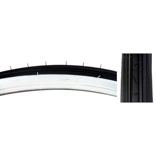 Kenda K34 27 x 1-1/4″ White Wall Road Bike Tires, Wire Bead
