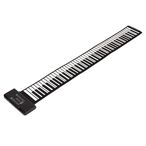 SUNGOOYUE 88 Touches Portable Roll électrique -Up Piano Touch Sensitivité MIDI Fonction Piano Numérique, adapté aux Débutants, Noir (Prise UE)