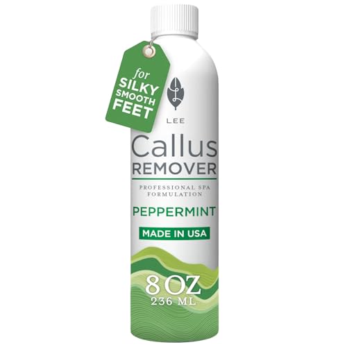 Lee Beauty 8oz Professional Gel Callus Remover for Feet - Peppermint Fast-Acting Formula, Extra Strength for Cracked Heels & Dead Skin (Pack of 1)
