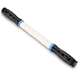 iGreely Premium Muscle Roller The Ultimate Massage Roller Stick 17 Inches Recommended by Physical Therapists Promotes Recovery Fast Relief for Cramps Soreness Tight Muscles-White