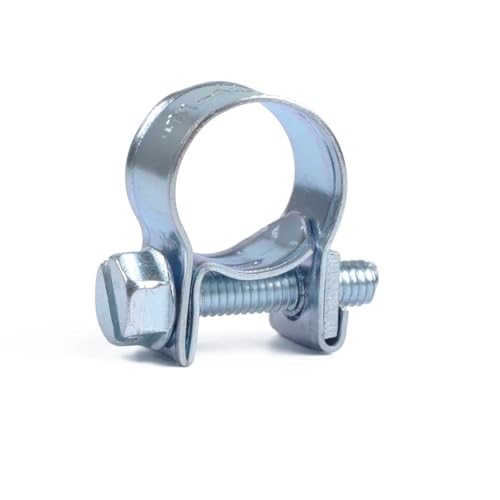 10PCS/Set 7mm-18mm Mini Clamp Hose Air Hose Clamps Assortment Kit Diesel Petrol Pipe Clips(8-10mm)