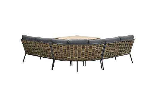 GI 58274EG Bali Lounge Dining Set Carbon Black/Natural rotan/Mystic Grey – Bild 6