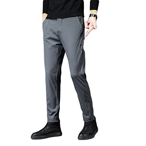 THLD チノパン メンズ 冬用 裏起毛 あったか 暖かい ゴルフパンツ ストリート ストレッチパンツ イージーパンツ 29 ストレッチズボン 伸縮 リラックス 30代 40代 50代 ボトムス 通勤 カジュアル スキニーパンツ スリム ダークグレー（裏起毛） チノパンツ