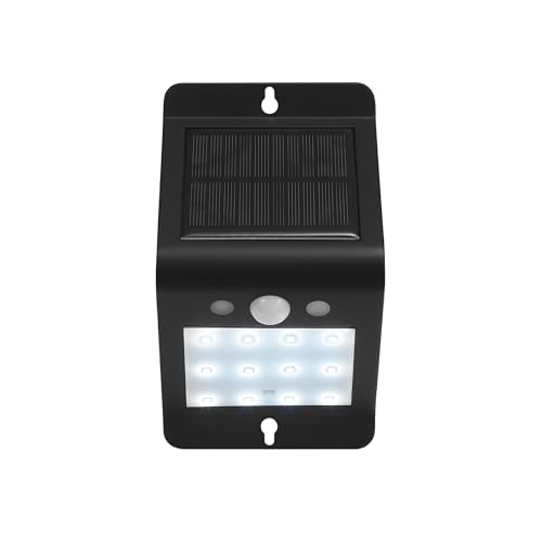Globe Electric 17000210 4W LED Integrated Solar Powered Motion Activated Flood Light, 120-Degree...