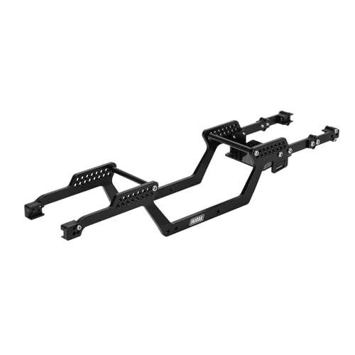 INJORA Chasis Universal LCG de Aluminio para Carrocerías Stock 1/18 TRX4M Defender Bronco High Trail K10 F150 Servos Inclinados