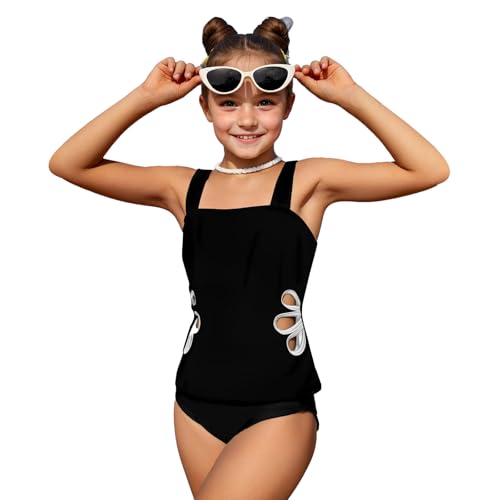 Image of Two Piece Tankini Swimsuits for Teens Bathing Suits Hollow Out Girls' Swimwear Size 8-12Y