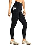 CRZ YOGA Womens Brushed Naked Feeling Workout Leggings 25' - High Waisted Gym Athletic Tummy Control Yoga Pants with Pockets Leopard Multi 2 Small