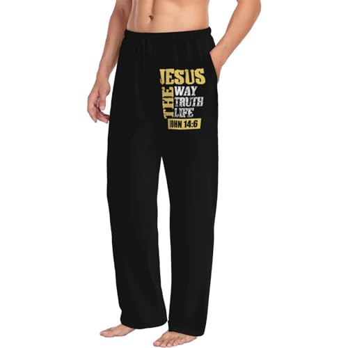 The Way, Truth, Life John 14 6 Bible Verse Christian Faith Men'S Pajama Pants Sleep Pant With Pockets And Drawstring2