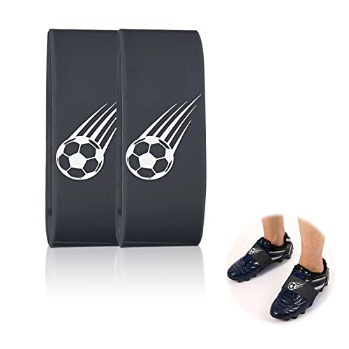 QCZJ 1 paire de protège-pointes, noir à lacets Cleat Protector élastiques en caoutchouc pour chaussures de football Accessoires pour sport Football Cleat Occasion, Noir , Taille unique Cover