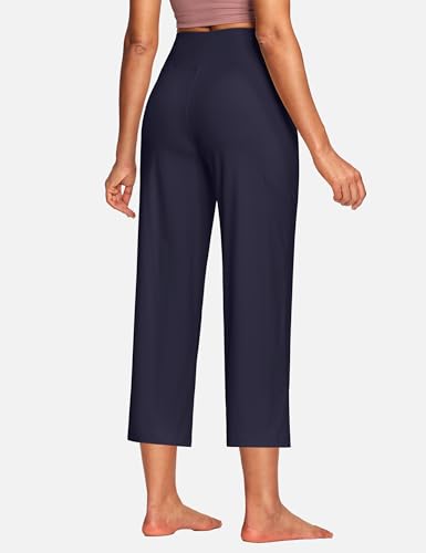 Image of ISEEGZ 15 inch / 18 inch / 21 inch / 25 inch Capri Pants for Women High Waist with Pockets Women's Capris Workout Yoga Pants Loose Straight Leg