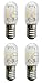 Anyray 4-LED Bulbs E17 ETL 25W T7 120V, Appliance Bulb 2700K 2W, Microwave Light Bulb