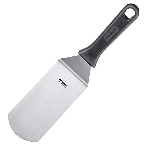 Westmark Profi-Wender/Grill-Spachtel, Gewinkelt, Flexibel, Geschlossen, Klingenmaß: 7,5 x 15 cm, Länge: 31,5 cm, Rostfreier Edelstahl/Kunststoff, Master Line, Schwarz/Silber, 13362270