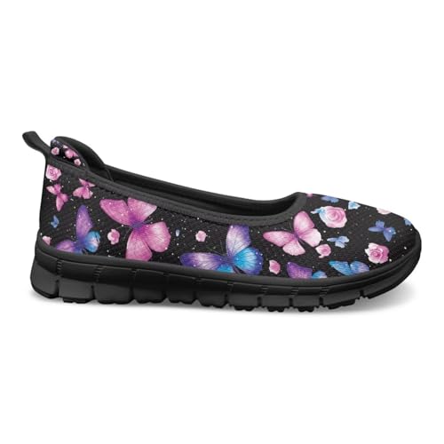 Image of Walking Shoes Women Breathe Mesh Slip On Sneakers Women Comfortable Lightweight
