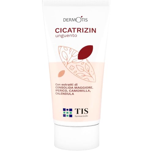TIS Cicatrizin Ungüento Crema Cicatrizante 50ml – Curación Rápida Heridas, Quemaduras, Irritaciones, Post-Tatuaje – Caléndula e Hipérico – Calmante y Regeneradora Piel Sensible, también para Niños
