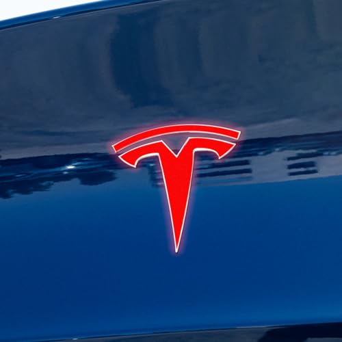 Image of IPG Compatible with Model Y Decal (8 Logo Set) Stickers Set Personalize Your Vehicle (Reflective Series - Red)