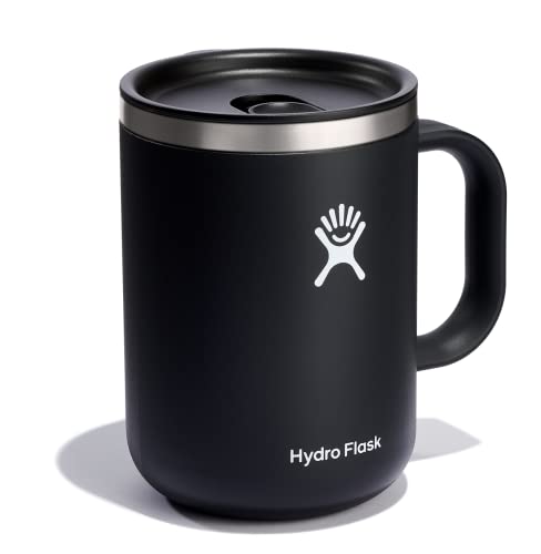 Hydro Flask Coffee Mug – Insulated Stainless Steel, Non Spill, Leak Resistant Travel Mug 24 Oz Black