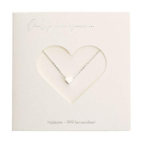 Preisvergleich Produktbild Halskette - Only for You - Herz - feinversilbert