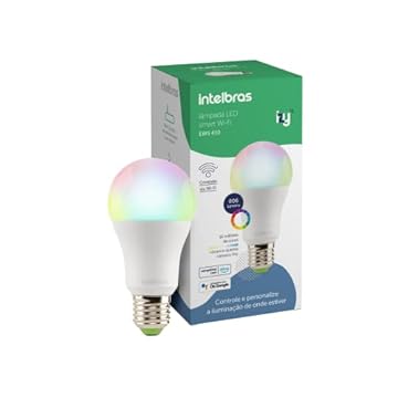 Lâmpada Smart Inteligente EWS 410 com 16 milhões de cores Wi-Fi compatível com Alexa Intelbras
