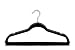 Jeronic Ultra Thin Non-Slip Velvet  Clothes Hanger, Pack of 50, Black