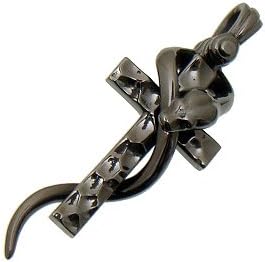 Amazon Puerta Del Sol プエルタデルソル Pe1008bk スネーク クロス ペンダント トップ ブラック ネックレス 通販