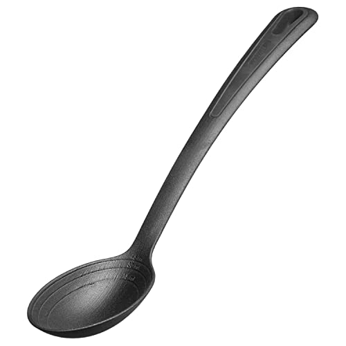 Westmark Gemüselöffel, Extra tiefer Löffelkopf, Mit innenliegender Skala: 15, 30 und 45 ml, Kunststoff, Gentle, Schwarz, 28612270