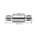 BJDZ 50 Ohm 4 Pcs SMA Female to SMA Female Radio Adapter, Stainless Steel Body, 0-18GHz, for Test Equipment, WiFi Router, Drone