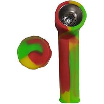 Silicone Pipe Beautiful and easy to clean portable tool, Can Be Given to Your Family and Friends. (Red yellow green)