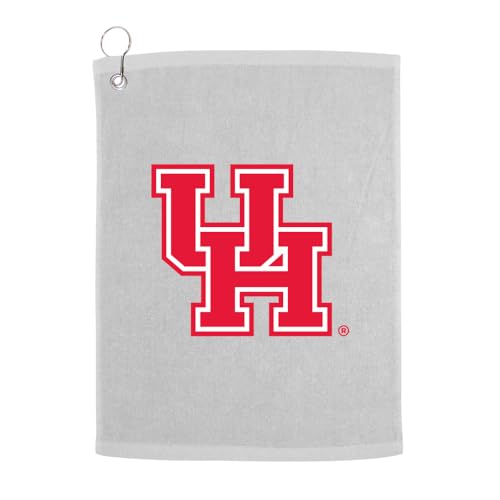 Sport Your Gear Houston Cougars Golf Bag Towel - Officially Licensed - Athletic Logo - Ultra-Absorbent, Grommet Attachment, Keeps Clubs & Hands Dry