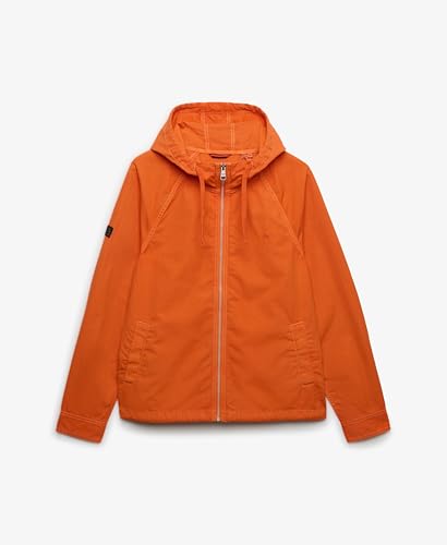 SUPERDRY Hooded Twill Jacket Abrigo, Washed Orange, S Unisex Adulto