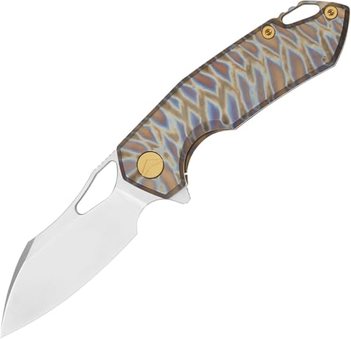 FerraMonster Taschenmesser Klappmesser Outdoor Messer Survival Messer EDC Einhandmesser mit Taschenclip, Tasche - M390 Stahl, Griff mit Titan - Männer Geschenk (Farbig)