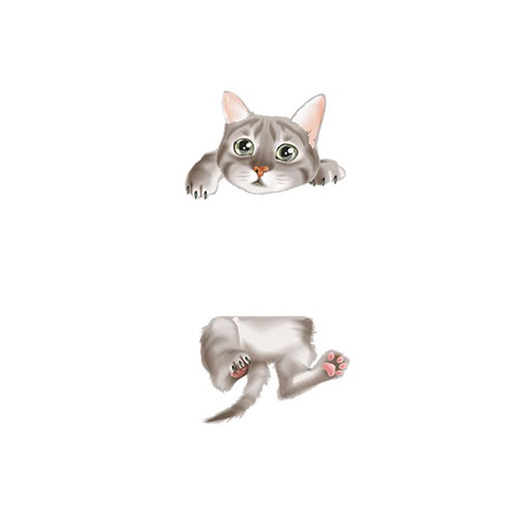 SKKWJEGE Cute Cat Switch Stickers Living Room Decal Cartoon Animals Patterns DIY Self-adhesive Poster Removable Wallpaper 14.8x15 cm