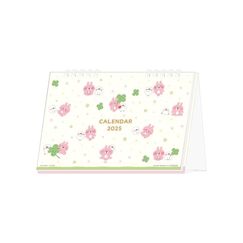 サンスター文具 カナヘイ 2025年 カレンダー 卓上 カナヘイの小動物 ピスケとうさぎ S8520941のサムネイル